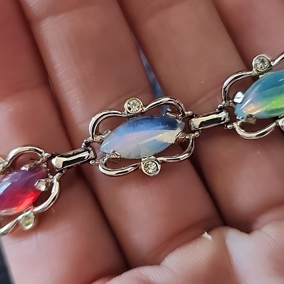 VTG Sarah Coventry Multicolor Gemstone Bracelet - Picture 3 of 7